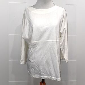 Vintage, Retro Cream 3/4 length sleeve vintage shirt